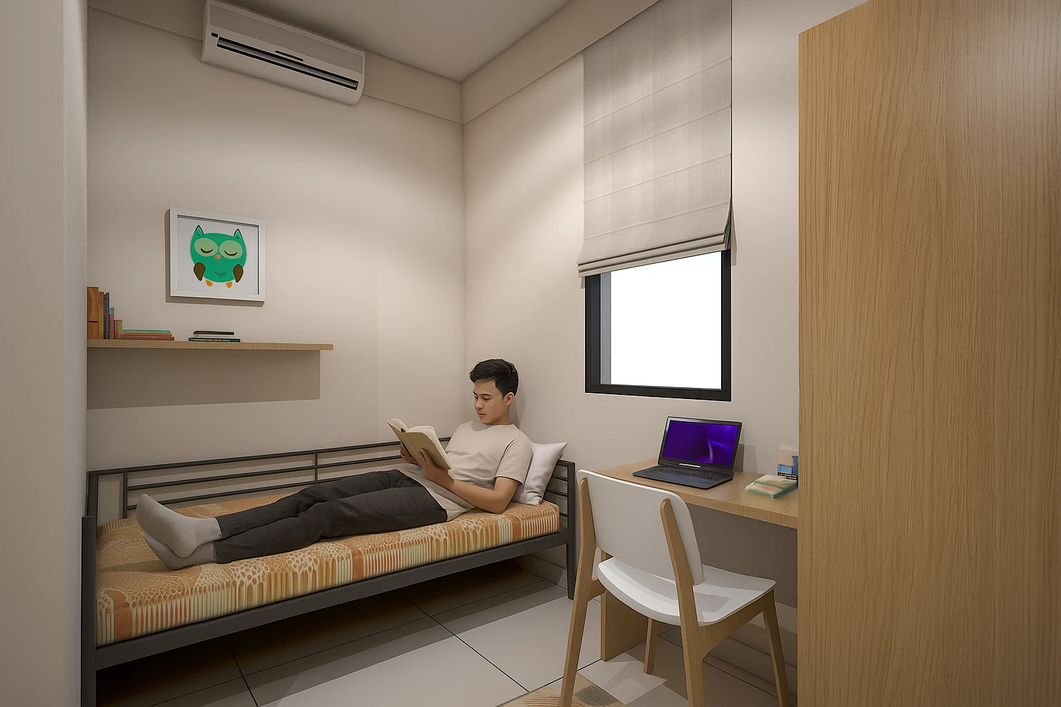 Kozee, kamar single-putra/1